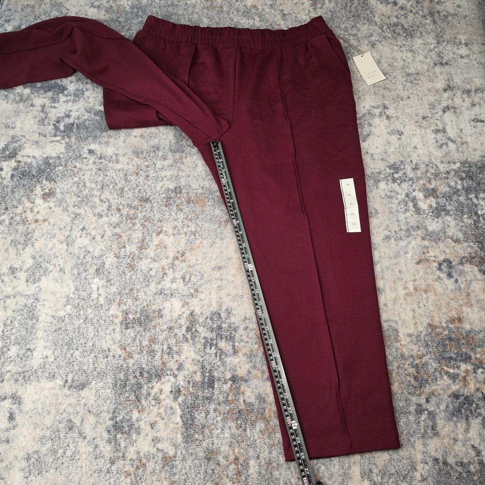 A New Day Pants Womens XL Burgundy Ponte Straight Leg Pull On Pockets Lounge New - Picture 6 of 8